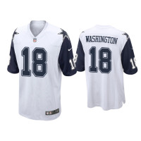 Men Dallas Cowboys #18 James Washington White Alternate Game Jersey