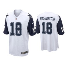 Men Dallas Cowboys #18 James Washington White Alternate Game Jersey