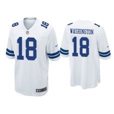 Men Dallas Cowboys #18 James Washington White Game Jersey