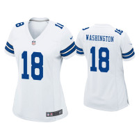 Women Dallas Cowboys #18 James Washington White Game Jersey