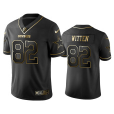 Men Dallas Cowboys #82 2019 Golden Edition Vapor Untouchable Limited Jason Witten Black Jersey