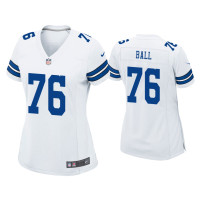 Women Dallas Cowboys #76 Josh Ball White Game Jersey