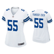 Women Dallas Cowboys #55 Leighton Vander Esch White Game Jersey