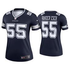 Women Dallas Cowboys #55 Leighton Vander Esch Navy Legend Jersey