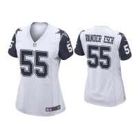 Women Dallas Cowboys #55 Leighton Vander Esch White Alternate Game Jersey