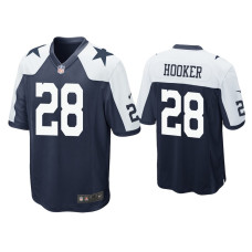 Men Dallas Cowboys #28 Malik Hooker Navy Alternate Game Jersey