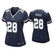 Women Dallas Cowboys #28 Malik Hooker Navy Game Jersey