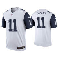 Men Dallas Cowboys #11 Color Rush Legend Micah Parsons White Jersey