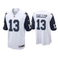 Men Dallas Cowboys #13 Michael Gallup White Alternate Game Jersey