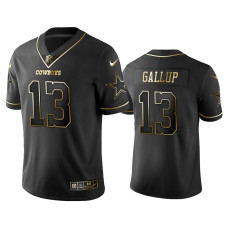 Men Dallas Cowboys #13 Golden Edition Vapor Untouchable Limited Michael Gallup Black Jersey