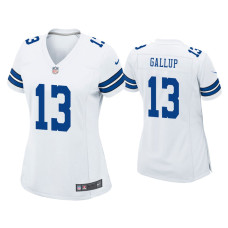 Women Dallas Cowboys #13 Michael Gallup White Game Jersey