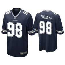 Men Dallas Cowboys #98 Quinton Bohanna Navy Game Jersey