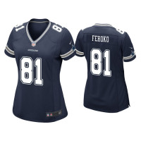 Women Dallas Cowboys #81 Simi Fehoko Navy Game Jersey