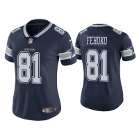 Women Dallas Cowboys #81 Vapor Limited Simi Fehoko Navy Jersey