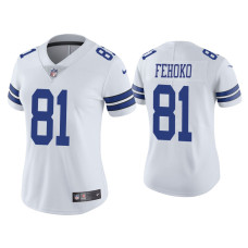 Women Dallas Cowboys #81 Vapor Limited Simi Fehoko White Jersey