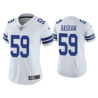 Women Dallas Cowboys #59 Vapor Limited Tarell Basham White Jersey