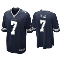 Men Dallas Cowboys #7 Trevon Diggs Navy Game Jersey