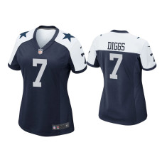 Women Dallas Cowboys #7 Trevon Diggs Navy Alternate Game Jersey