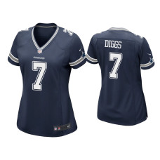 Women Dallas Cowboys #7 Trevon Diggs Navy Game Jersey