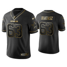 Men Dallas Cowboys #63 Golden Edition Vapor Limited Tyler Biadasz Black Jersey