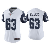 Men Dallas Cowboys #63 Color Rush Limited Tyler Biadasz White Jersey