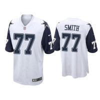 Men Dallas Cowboys #77 Tyron Smith White Alternate Game Jersey