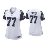 Women Dallas Cowboys #77 Tyron Smith White Alternate Game Jersey