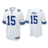 Men Dallas Cowboys #15 Will Grier White Game Jersey