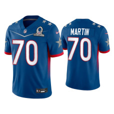 Men Dallas Cowboys #70 Zack Martin 2022 NFC Pro Bowl Royal Game Jersey