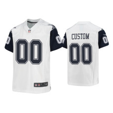 Youth Dallas Cowboys #00 Custom White Alternate Game Jersey