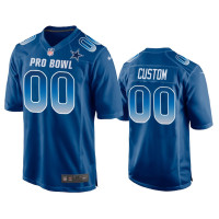 Men Dallas Cowboys #00 Custom NFC Nike Game Royal Jersey - 2019 Pro Bowl