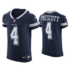 Men Dallas Cowboys #4 Dak Prescott Navy Vapor Elite Jersey