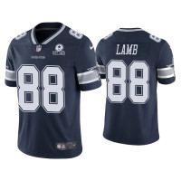 Men Dallas Cowboys #88 60th Anniversary CeeDee Lamb Navy Limited Jersey