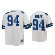 Men Dallas Cowboys #94 Charles Haley White 1977 Throwback Authentic Jersey