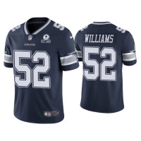 Men Dallas Cowboys #52 60th Anniversary Connor Williams Navy Limited Jersey