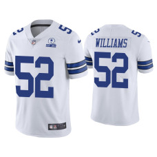 Men Dallas Cowboys #52 60th Anniversary Connor Williams White Limited Jersey