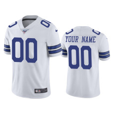 Men Dallas Cowboys #00 100th Season Custom White Vapor Limited Jersey