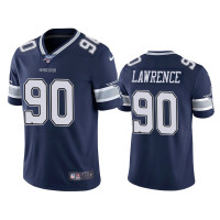 Men Dallas Cowboys #90 Demarcus Lawrence 100th Season Navy Vapor Limited Jersey