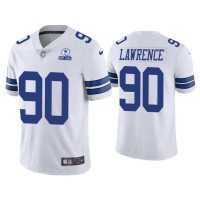 Men Dallas Cowboys #90 60th Anniversary DeMarcus Lawrence White Limited Jersey