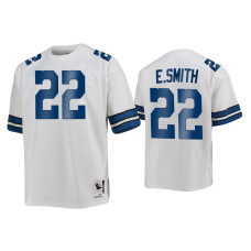 Men Dallas Cowboys #22 Emmitt Smith White 1977 Throwback Authentic Jersey