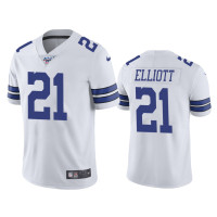 Men Dallas Cowboys #21 Ezekiel Elliott 100th Season White Vapor Limited Jersey