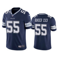 Men Dallas Cowboys #55 Leighton Vander Esch 100th Season Navy Vapor Limited Jersey