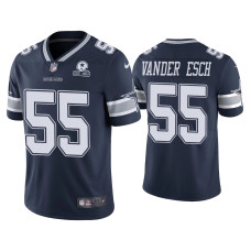 Men Dallas Cowboys #55 60th Anniversary Leighton Vander Esch Navy Limited Jersey