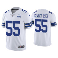 Men Dallas Cowboys #55 60th Anniversary Leighton Vander Esch White Limited Jersey