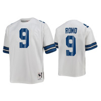 Men Dallas Cowboys #9 Tony Romo White 1977 Throwback Authentic Jersey