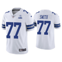 Men Dallas Cowboys #77 60th Anniversary Tyron Smith White Limited Jersey