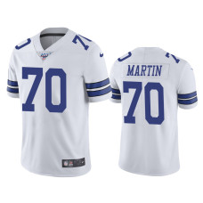 Men Dallas Cowboys #70 Zack Martin 100th Season White Vapor Limited Jersey