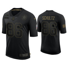 Men Dallas Cowboys #86 Dalton Schultz Black 2020 Salute to Service Limited Jersey