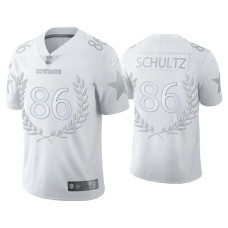 Men Dallas Cowboys #86 Dalton Schultz White Platinum Limited Jersey