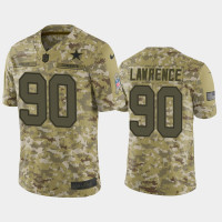 Men Dallas Cowboys #90 Demarcus Lawrence Nike Salute to Service Jersey - Camo